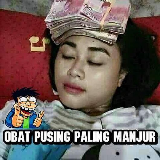 Meme uang Pereda pusing dan penyakit lain ini bikin ngakak